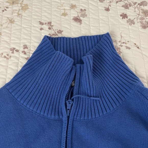 Talbots Blue Zip Up Sweater Jacket - Picture 2 of 6